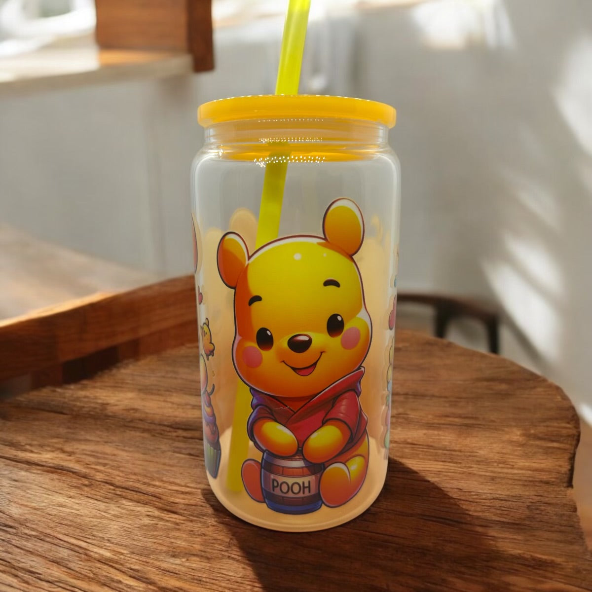 Baby Pooh Bear Glass can