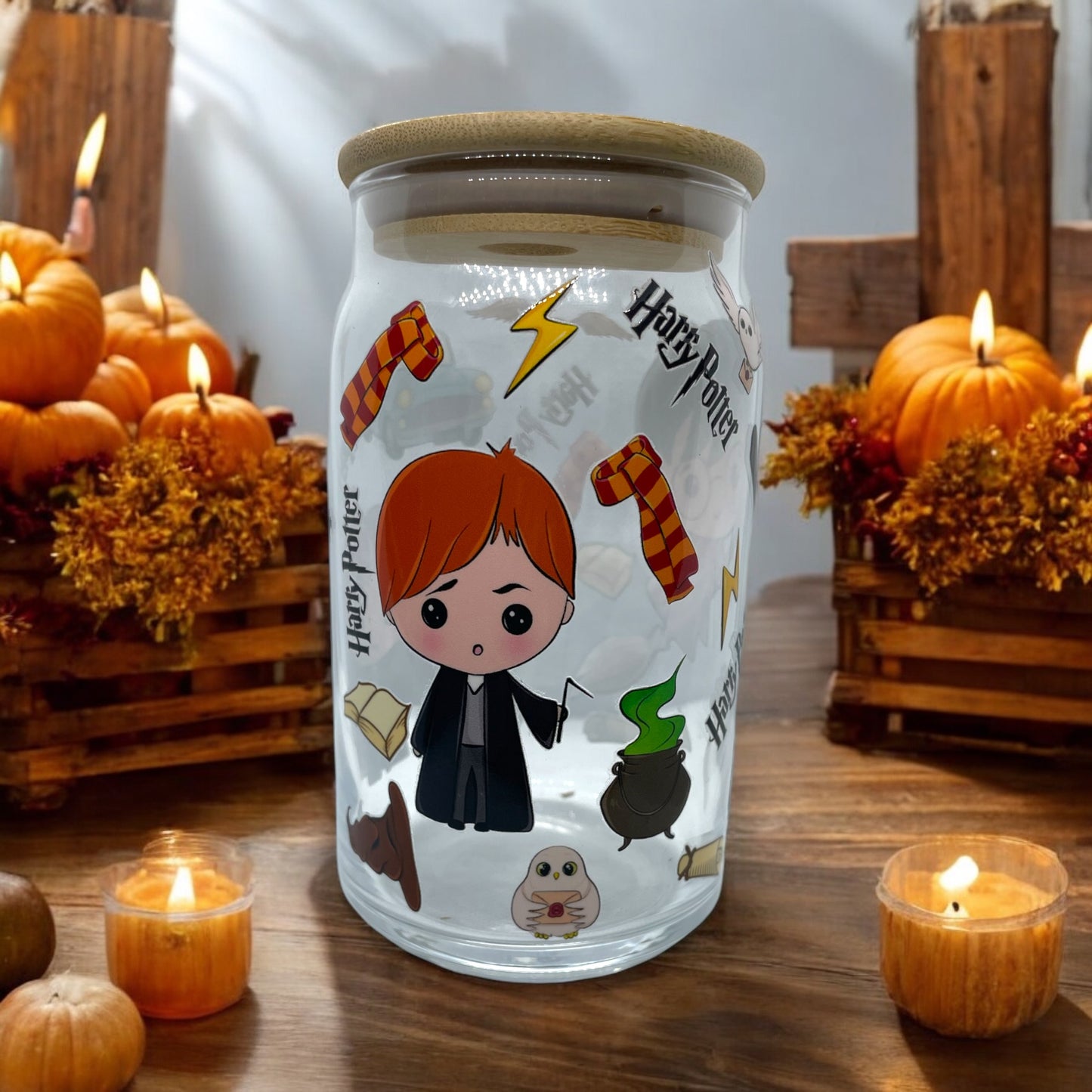Team Hogwarts Harry Potter Glass