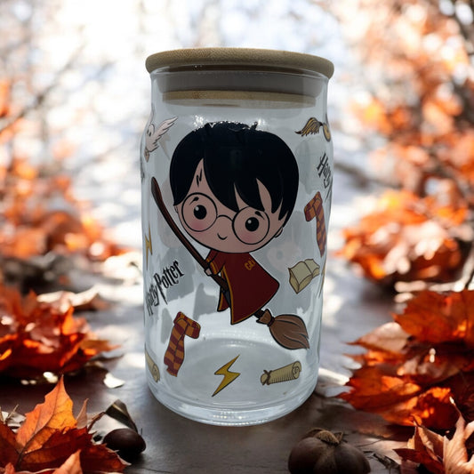 Team Hogwarts Harry Potter Glass